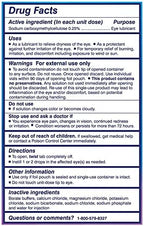 TheraTears preservative free single use vials for sensitive eye relief.