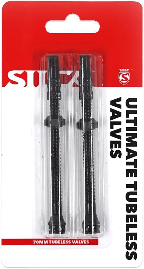 SILCA Ultimate Tubeless Valves 70 millimeter 2 pack front view premium aluminum bicycle tire stems