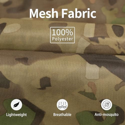 Side view of Tongcamo camo bug net jacket and pants set