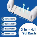 AZEN medical supply non stick cotton gauze wrap roll close up details.