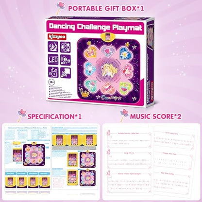 Kizzyea dance mat packaging and product layout