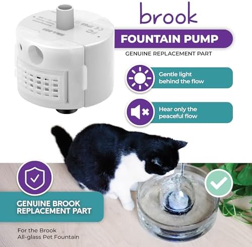IP68 waterproof cat fountain replacement pump showing compact motor design