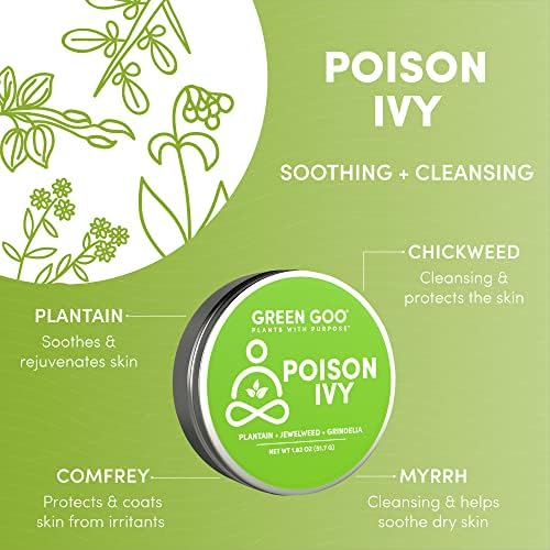 Green Goo all-natural poison ivy cream herbal ingredients packaging details