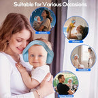 Top view of comfortable cushioned band for baby hearing protection