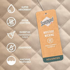 Close up view of the multi-layer absorbent waterproof backing on the Paw Inspired pet cover
