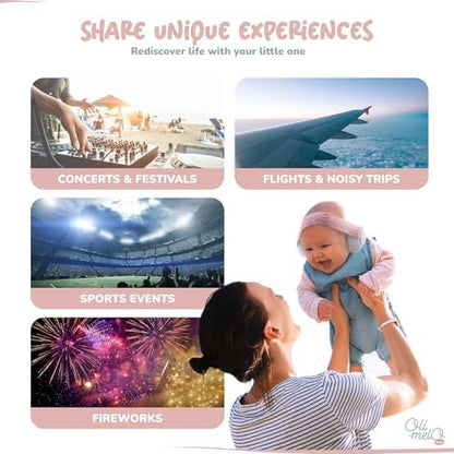 Oli-Melo noise protection earmuffs displayed for newborn safety.