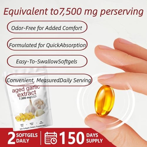 Supplement facts and ingredients panel of Louma premium heart health garlic extract