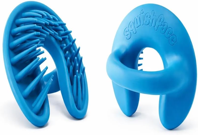 Squishface dog tail brush U-shaped design for corkscrew tails