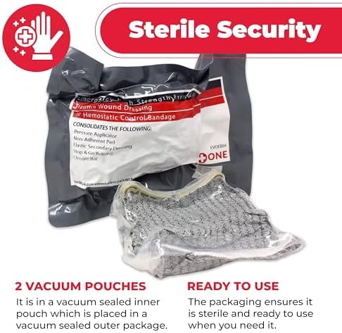 EverOne 4 inch trauma dressing vacuum sealed packaging showing sterility.