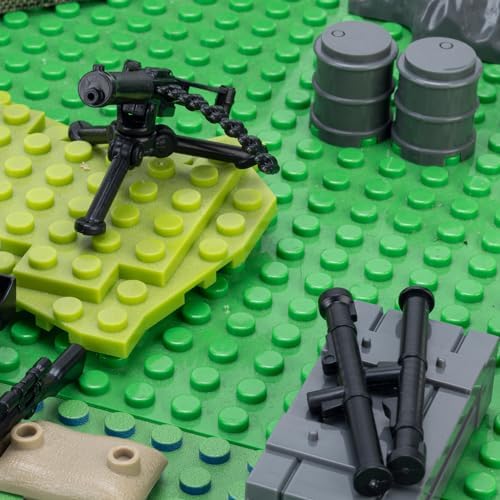 Durable ABS plastic military block particles and combat gear showing detailed realistic molding