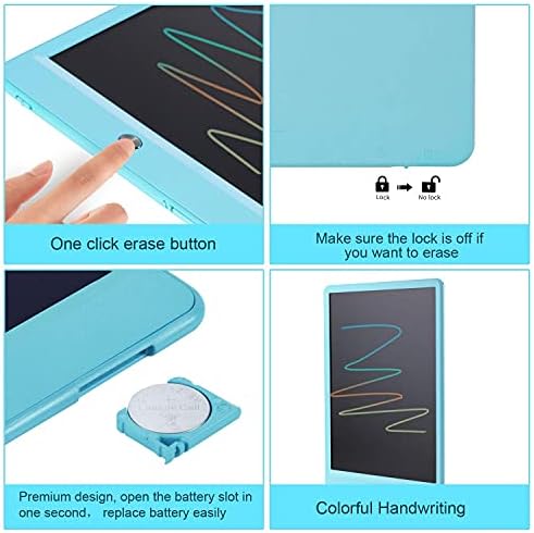 LCD Writing Tablet Drawing Tablets for Kids 10Inch with Protect Bag,LEYAOYAO Colorful Screen Drawing Board Doodle Scribbler Pad Learning Educational Toy - Gift for 3-6 Years Old Boy Girl (Blue) - Image 4