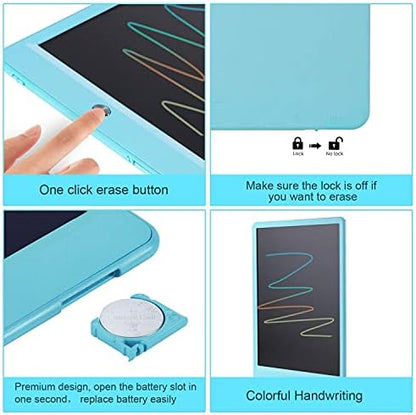 LCD Writing Tablet Drawing Tablets for Kids 10Inch with Protect Bag,LEYAOYAO Colorful Screen Drawing Board Doodle Scribbler Pad Learning Educational Toy - Gift for 3-6 Years Old Boy Girl (Blue) - Image 4