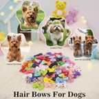 Set of 60 pieces puppy bows for pet hair grooming
