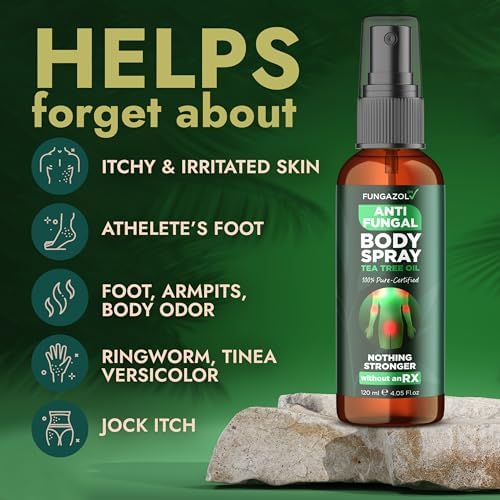 Fungazol anti fungal body spray with tea tree oil 120ml bottle