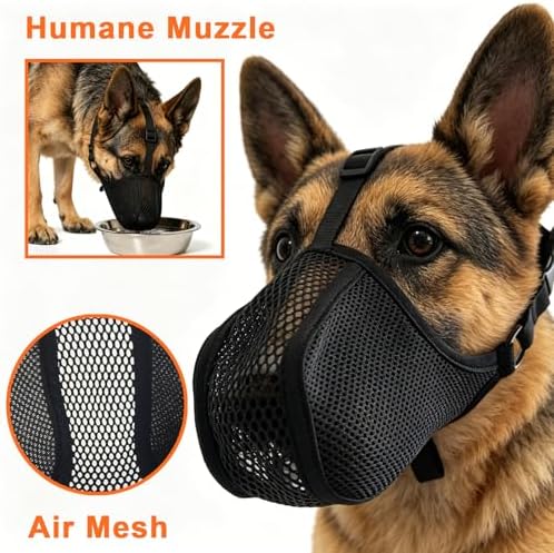 Premium lightweight fiber air mesh pet grooming muzzle close up texture view