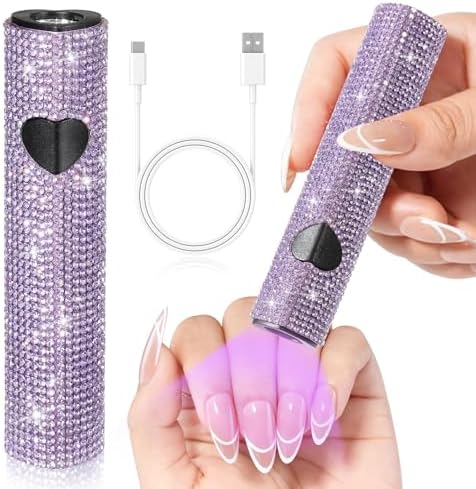 Diesisa portable gel nail dryer with sparkling diamond finish