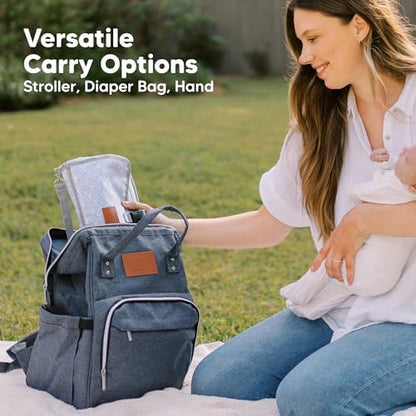KeaBabies changing pad folded into a compact travel clutch