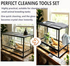 Delllala reptile terrarium cleaning scraper showing smooth edges optimized for scratch free glass care.