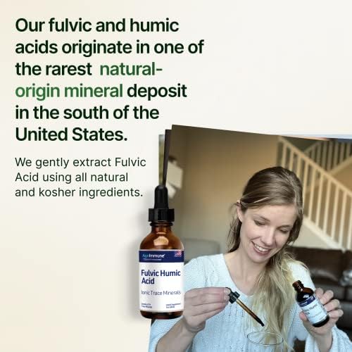 AgeImmune fulvic acid concentrate dropper bottle top angle