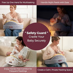 Top view of Momcozy nursing pillow showing wider cushion surface