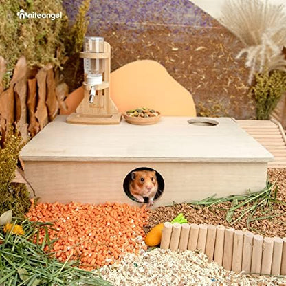Niteangel Multi-Chamber Hamster House Maze: - Multi-Room Hideouts & Tunnel Exploring Toys for Hamster Gerbils Mice Lemmings (6-Room Large) - Image 6