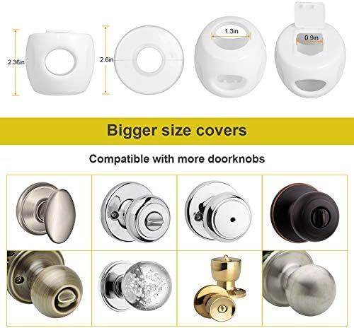 Baby safety door knob cover installed on round handle