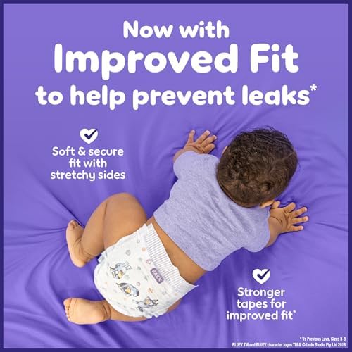 Side view of Luvs premium imported baby diapers bulk pack box