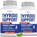 New Age Thyroid Support Supplement front view bottle for natural hormone balance.