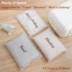 Close up of pre-labeled maternity storage bags by Manwu