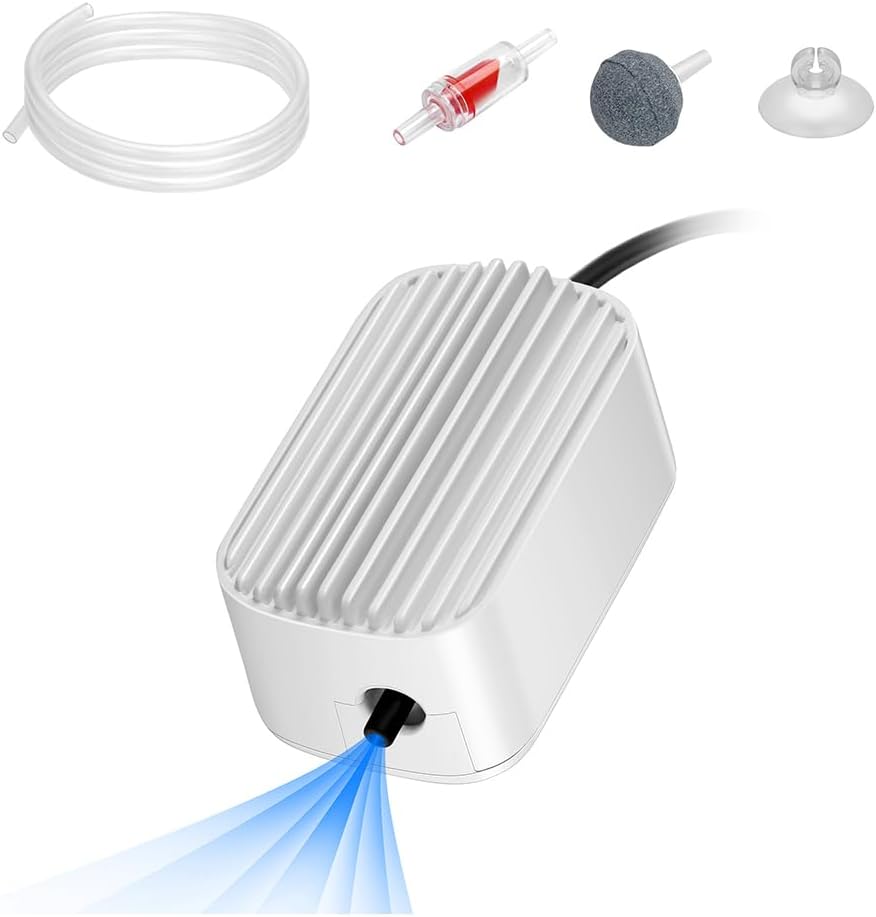 Novique quiet aquarium air pump 3W front view