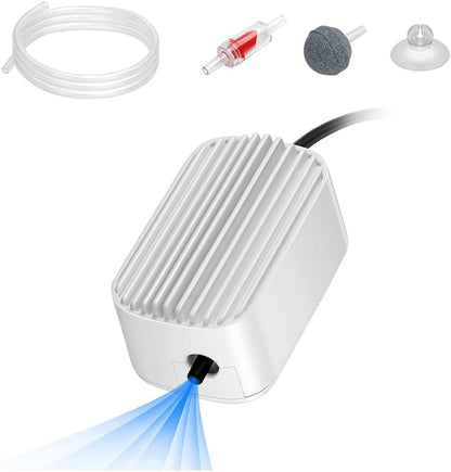 Novique quiet aquarium air pump 3W front view
