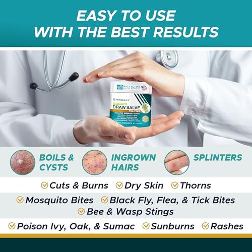 Pergenics tea tree first aid therapy salve for drawing out ingrown hairs.
