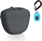 Left&Right Dog Clicker Training Kit,Silicone Dog Training Treat Pouch and Dog Clickers,Dog Treat Bag with Clicker Training for Dogs,Pet Treat Bag with Magnetic Buckle Closing and Waist Clip,Black - Image 12