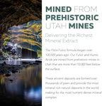 Utah mined prehistoric deep earth extract packaging feature