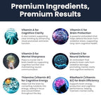 Vita Organics Brain Fuel Plus packaging seal and cap view