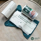 Close up of 100 count roll of Naturally Nature bamboo diaper inserts