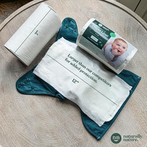 Close up of 100 count roll of Naturally Nature bamboo diaper inserts