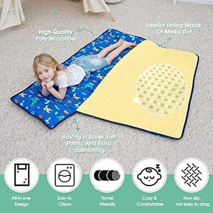 Acrabros nap mat fabric texture and pillow detail