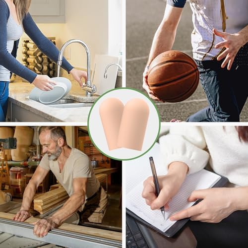 Complete packaging of ten pieces medium size skin tone protective thumb shields for home and travel use.