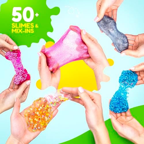 Complete contents of the fifty plus piece DIY art supplies kit displayed for sensory play.