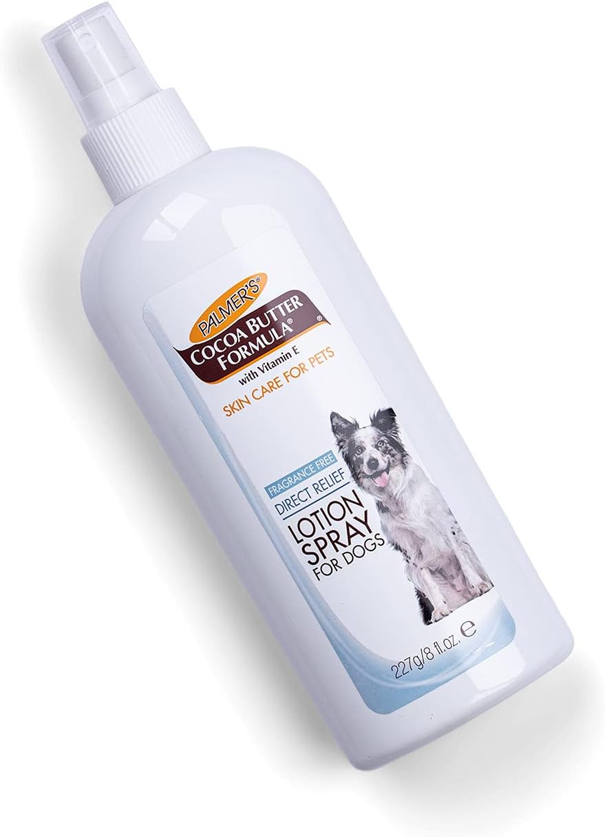 Imported Palmer's cocoa butter formula spray on lotion for irritated pet skin