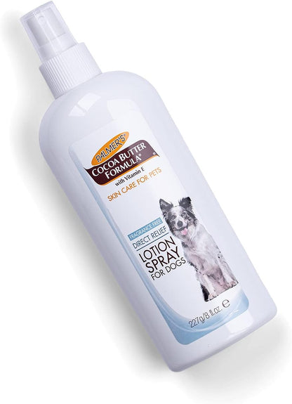 Imported Palmer's cocoa butter formula spray on lotion for irritated pet skin
