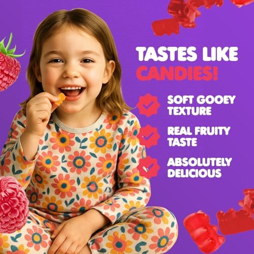 Side view of Dr. Moritz anti stress chewable magnesium supplement for kids and adults highlighting the clean ingredients list.
