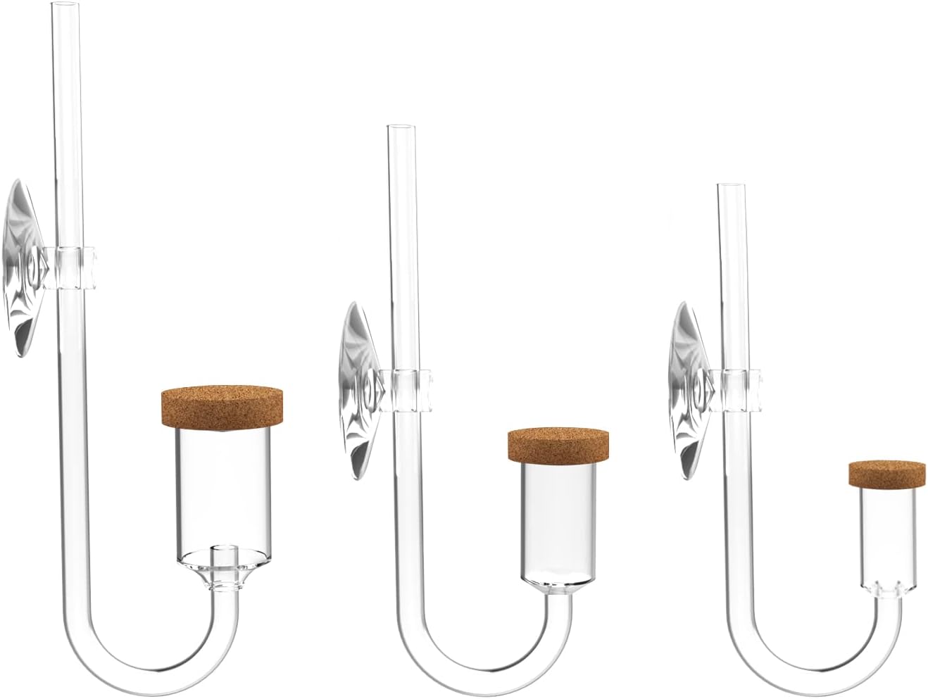 Fzone Neo acrylic aquarium diffuser with attached heavy duty suction cup for corner mounting.