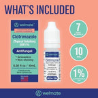 WELMATE imported USA antifungal skin solution bottle with clear application directions