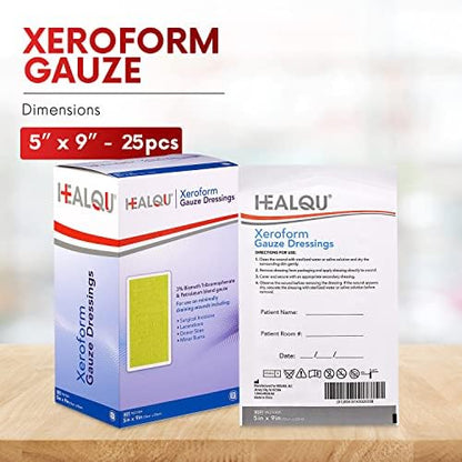 Authentic USA imported Healqu petrolatum gauze box for first aid and post-surgical recovery.