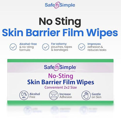 Alcohol free and unscented skin barrier film for sensitive skin care