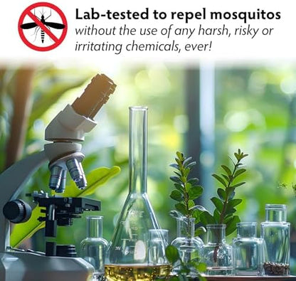 YAYA ORGANICS natural protective mosquito spray bottle showcasing the fresh floral scent feature