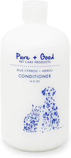 Pure and Good premium pet conditioner back label with directions