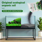 Hygger Co2 soil texture in a fish tank display